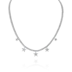 Diamond Tennis chain with stars