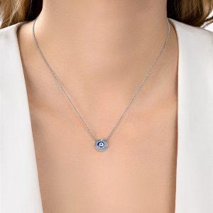 Evil Eye Diamond Necklace – product view