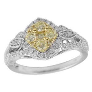 14KW 1.00CTW FANCY YELLOW DIAMOND RING
