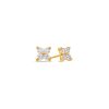 Micro Dax Diamond Cluster Earrings (8mm) – product view