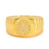 Custom Gold 3.5cttw Round Pave Diamond Mens Ring – product view