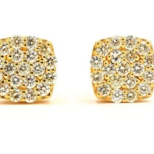 JDTK-F83464- Custom Cluster Earrings with 0.9CT Diamonds