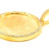 10KY 1.05CTW DIAMOND GLOBE WITH TEXT PENDANT – product view