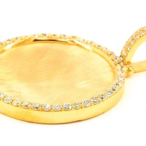 1.4 CTTW DIAMOND MEMORY PENDANT - SINGLE ROW SOLID BACK