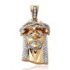 14KY 16.95CTW DIAMOND MEDUSA HEAD PENDANT – product view