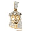 14KY+W 3.55CTW DIAMOND 3-D STAR WITH WINGS PENDANT – product view