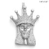10KW 0.75CTW DIAMOND JESUS HEAD PENDANT – product view