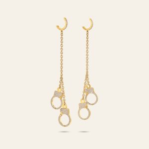 Love Lockdown Hanging Diamond Earrings – product view