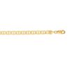14kt 20 inches White Gold 6.0mm Diamond Cut Alternate 3+1 Classic Figaro Chain with Lobster Clasp – product view
