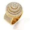 14K 0.35CT DIAMOND MIAMI CUBAN RING – product view