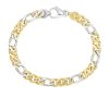 14kt Gold Heritage 8.5 inches Yellow Finish 10mm Shiny Dome Woven Bracelet with Box Clasp+0.4600ct White Diamond – product view