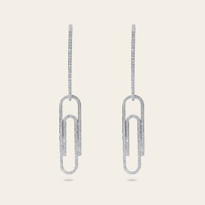 Office Supplies Diamond Earrings