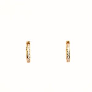 0.55CT Diamond Hoop Earrings - Yellow Gold Pair