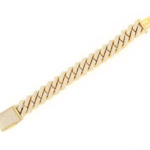 19mm Cuban Yellow Gold Bracelet
