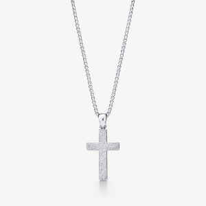 Gold Wood Cross Pendant, Mini