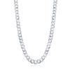 Sterling Silver 5mm Pave Cuban Chain – Gold Plated – product view