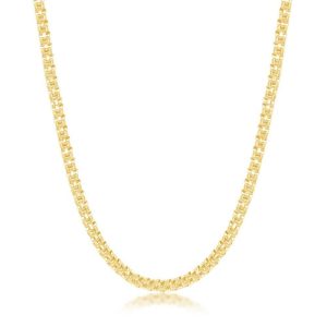 Sterling Silver 3mm Round Coriana Chain - Gold Plated