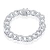 Sterling Silver 6mm Puffed Marina Chain – Rhodium Plated – product view