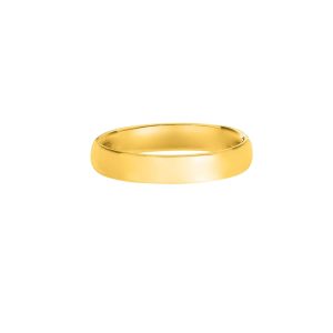 14kt Yellow Gold 4.0mm Shiny Comfort Fit Wedding Band