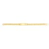 14kt Gold 8.5 inches Yellow Finish 13.5mm White Pave Curb Link Bracelet with Box Clasp + 1.4100ct 1.6mm White Diamond – product view