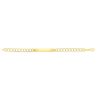 14kt Gold 8.5 inches Yellow Finish 13.5mm White Pave Curb Link Bracelet with Box Clasp + 1.4100ct 1.6mm White Diamond – product view