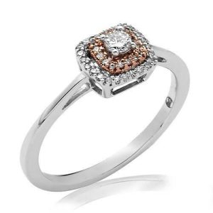 14KW+R 0.25CTW DIAMOND BRIDAL RING - 5