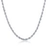 Sterling Silver Spiga Chain – Rhodium Plated – product view