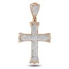 14KR 1.45CTW DIAMOND 3-D CROSS PENDANT – STRAIGHT – product view
