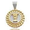 10KY 0.55CTW DIAMOND OPEN FACE JESUS PENDANT – product view