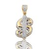 10KY 0.55CTW DIAMOND NAILS CROSS PENDANT – product view