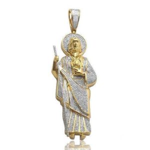 14KY 1.05CTW DIAMOND ST. JUDE PENDANT