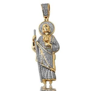 10K 0.55CT DIAMOND ST. JUDE PENDANT