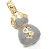 10KY 0.40CTW DIAMOND CUPCAKE PENDANT WITH COLORED – product view