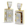 10KY 0.75CTW DIAMOND HAMZA PENDANT WITH V-PRONG FL – product view