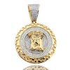 10KY 3.00CTW DIAMOND ANGEL WITH HARP MEDALLION – product view