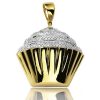 10KY 0.55CTW DIAMOND MEDUSA MEDALLION WITH – product view