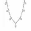 WHITE GOLD MULTI BEZEL NECKLACE – product view