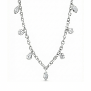 MULTI STONE UMLAUT NECKLACE