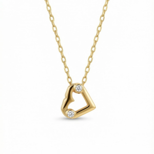 HANGING UMLAUT HEART NECKLACE