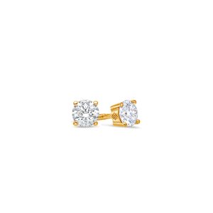 Solitaire Diamond Stud Earrings (GIA, 0.70 Carat Total, Round)