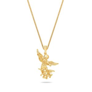 Micro Saint Michael Arch Angel Piece (Solid Gold)
