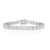 Sterling Silver 4mm Bezel-Set Round 5.25 cttw White Topaz Tennis Bracelet – product view
