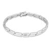 Sterling Silver 4mm Prong-Set Round 8 cttw White Topaz Tennis Bracelet – product view