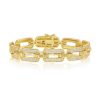 Stainless Steel Matte CZ Link Bracelet – product view