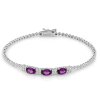 Tsavorite and fancy yellow diamond tennis bracelet – product view