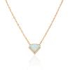 Lisbon Gold Diamond Heart Pendant – product view