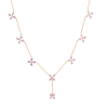 6 pointer yellow gold diamond tennis chain – product view