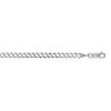 14kt 8.50 inches White Gold 5.7mm Diamond Cut Comfort Curb Chain with Lobster Clasp – product view