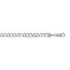 14kt 7 inches White Gold 3.6mm Diamond Cut Comfort Curb Chain with Lobster Clasp – product view