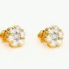 Tiger Stripe Diamond Hoop Earrings – product view